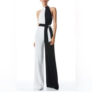 Alice + Olivia Thelma Halterneck Jumpsuit
